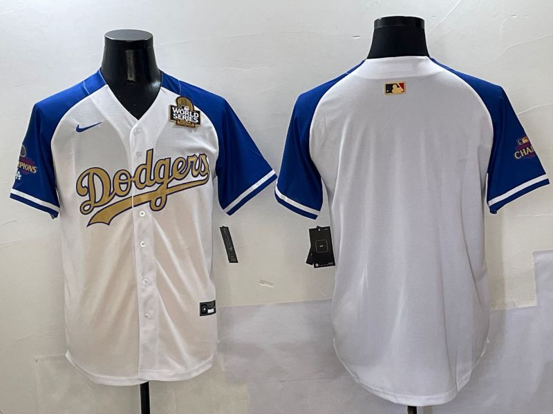 Men Los Angeles Dodgers Blank White Blue Gold Game Nike 2025 MLB Jersey style 4291->los angeles dodgers->MLB Jersey